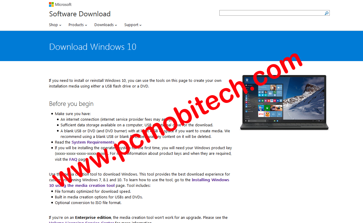 ms download center windows 10